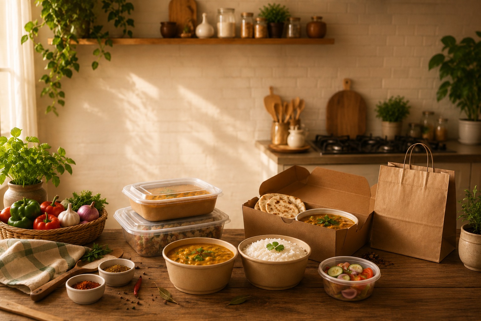 Delicious homemade food spread