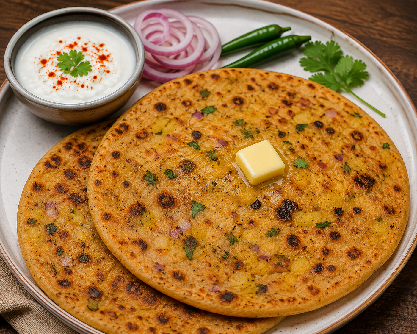 Aloo Pyaaz Paratha (2 pcs)